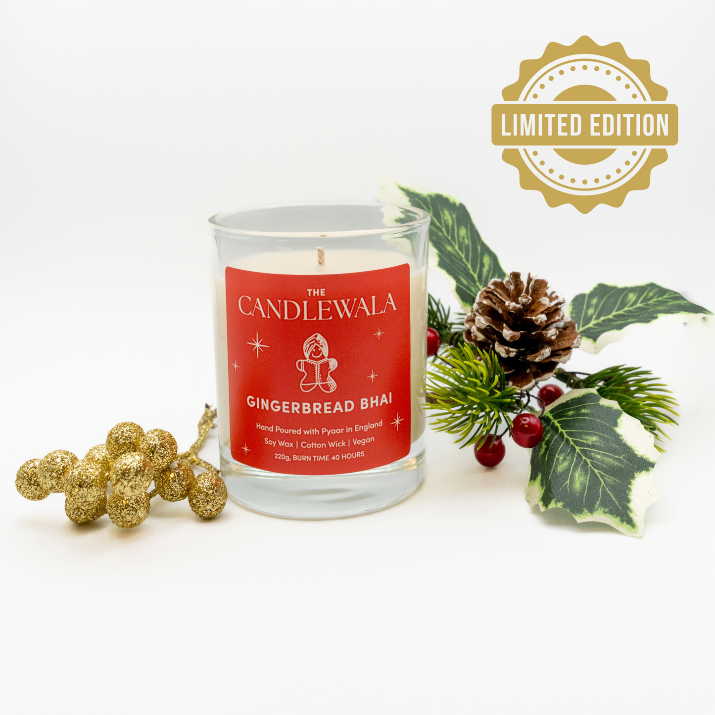 *New* Gingerbread Bhai Candle (Limited Edition for Christmas)